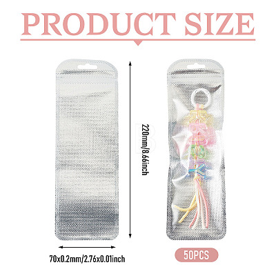 50Pcs PP Plastic Watchband Storage Resealable Bags ABAG-TADJ0003-01E-1