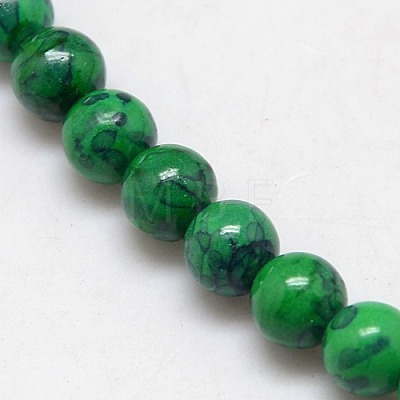 Synthetic Fossil Beads Strands G-L028-8mm-08-1