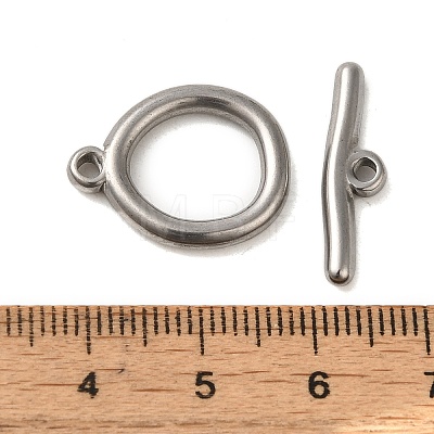 Non-Tarnish 304 Stainless Steel Toggle Clasps STAS-Q324-10P-1