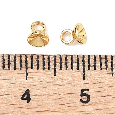 SHEGRACE Brass Bead Cap Bails XGRQ1U791-375G-1