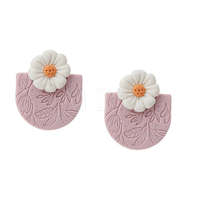 Valentine's Day Polymer Clay Dangle Stud Earrings WGC24AA-03-1
