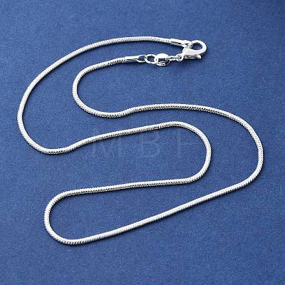 Brass Round Snake Chain Necklaces NJEW-BB10864-16-1