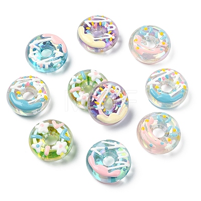 5Pcs 5 Styles Opaque Acrylic Beads MACR-YW0004-50-1