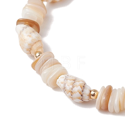 Shell Beaded Stretch Bracelets for Women BJEW-TA00588-1