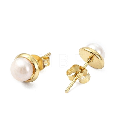 Natural Cultured Freshwater Pearl Stud Earring EJEW-JE07127-1