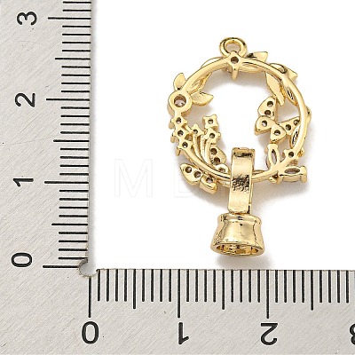 Brass Micro Pave Cubic Zirconia Fold Over Clasps KK-U037-25G-02-1