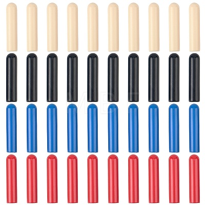 40Pcs 4 Colors Alloy Cord End FIND-GF0008-47A-1