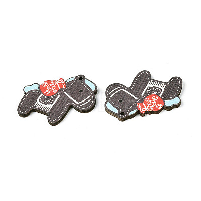 Printed Wooden Pendants WOOD-T033-01F-1