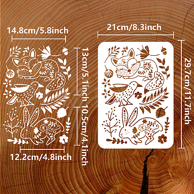 Plastic Drawing Painting Stencils Templates DIY-WH0396-468-1