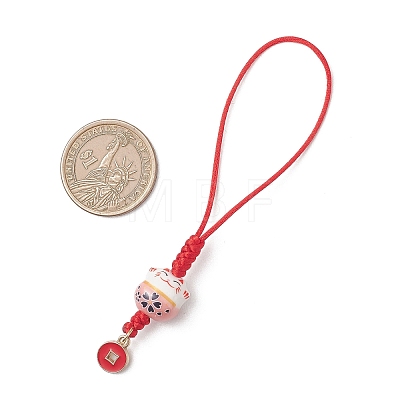 6Pcs Handmade Porcelain Pendant Decorations HJEW-JM04721-1