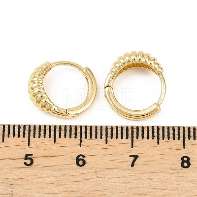 Brass Hoop Earrings EJEW-D348-14G-1