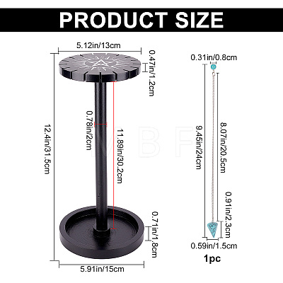 Wooden Pendulum Display Stand with Tray DIY-CN0002-24-1