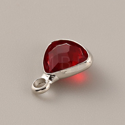 Faceted Glass Pendants GLAA-WH0030-13P-01-1