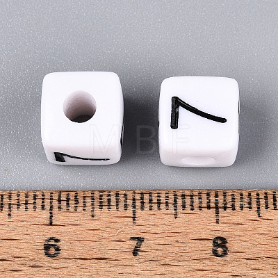 Opaque Acrylic European Large Hole Beads SACR-N020-01B-08-1