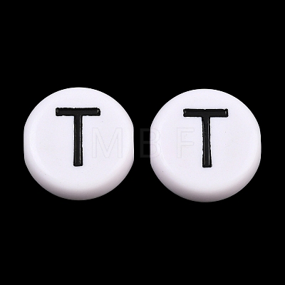 Opaque Acrylic European Beads AC-CBA3BDD-01T-1
