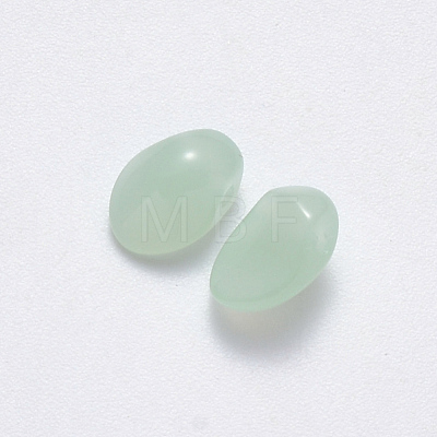 Spray Painted Imitation Jade Glass Charms GLAA-R211-05-J01-1