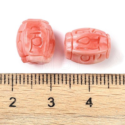 Synthetic Shell Dyed Carved Beads SHEL-H005-05-1