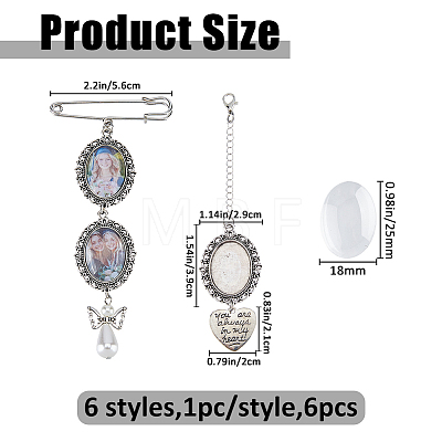 Alloy Oval Pendant Cabochon Settings & Heart Charms Pendant Decorations HJEW-FH00299-1