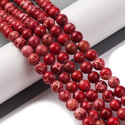 Dyed Natural Regalite/Imperial Jasper/Sea Sediment Jasper Beads Strands G-B124-C02-12-1