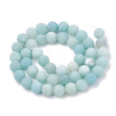 Natural Amazonite Beads Strands X-G-T106-190-1