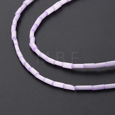Glass Silk Stain Style Beads Strands GLAA-N047-001B-05-1