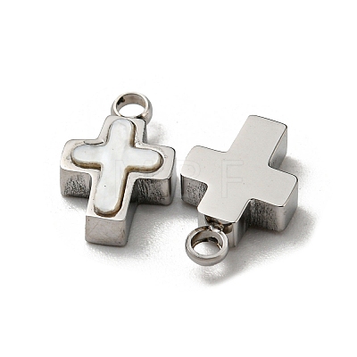 304 Stainless Steel Shell Charms STAS-L022-014P-1