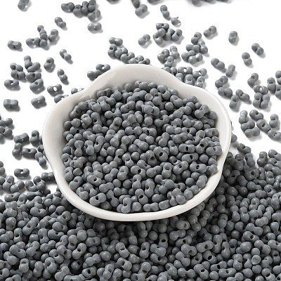 Rubberized Style Glass Seed Beads SEED-Z003-01C-1