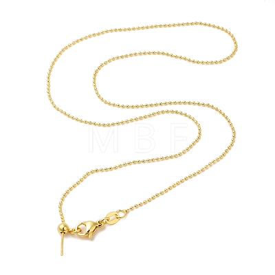 Brass Ball Chain Necklaces NJEW-B119-06G-1