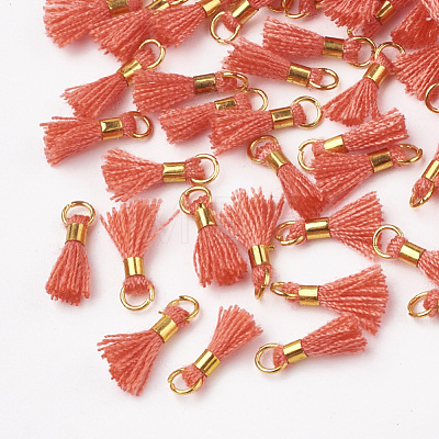 Polycotton(Polyester Cotton) Tassel Pendant Decorations X-FIND-S275-23G-1