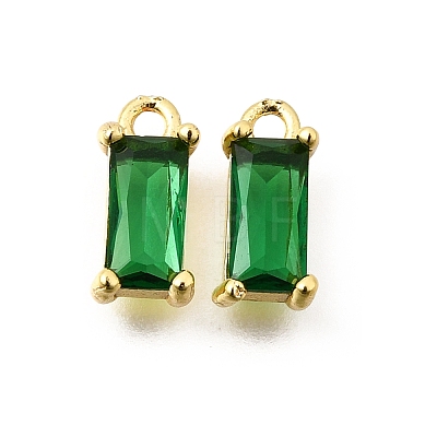 Brass Glass Pendants KK-Z156-02G-02-1
