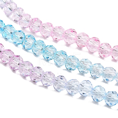 Transparent Painted Glass Beads Strands DGLA-A034-T4mm-A22-1