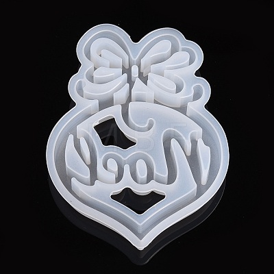 Christmas DIY Heart with Word Noel Silicone Molds DIY-L021-64-1