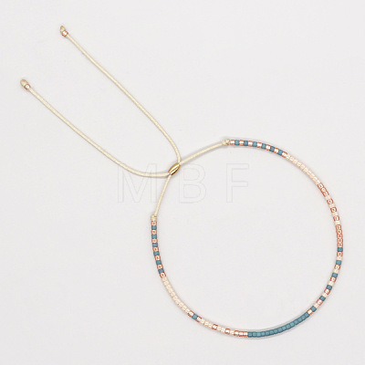 Adjustable Plastic Beaded Slider Bracelets YS6543-12-1
