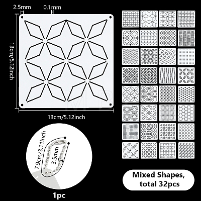 PET Embroidery Template DIY-WH0591-605-1
