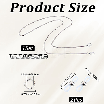 Iron Eyeglass Chains AJEW-CN0006-72P-1
