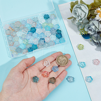 100Pcs Transparent Normal Glass Beads GLAA-SP0001-16-1