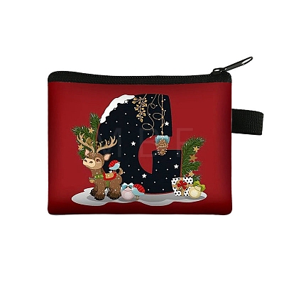 Christmat Letter Printed Polyester Wallets with Zipper PW-WGB27ED-07-1