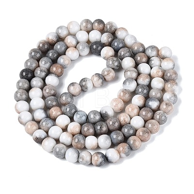 Opaque Ombre Effect Dyed Glass Beads Strands GLAA-Q106-04A-03-1