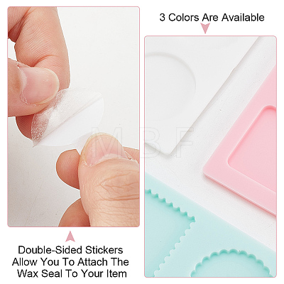 DELORIGIN 3Pcs 3 Color Square & Round & Flower Silicone Wax Melt Molds DIY-DR0001-35-1