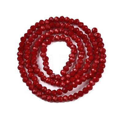 Opaque Solid Color Imitation Jade Glass Beads Strands EGLA-A044-P2mm-D02-1