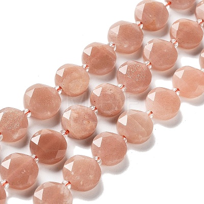 Natural Peach Moonstone Beads Strands G-NH0004-006-1