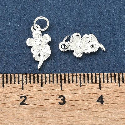 925 Sterling Silver Flower Charms STER-A050-05S-1
