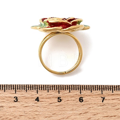 304 Stainless Steel Enamel Finger Rings for Women RJEW-G373-01G-02-1