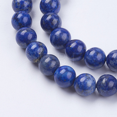 Natural Lapis Lazuli(Filled Color Glue) Beads Strands G-K269-01-8mm-1