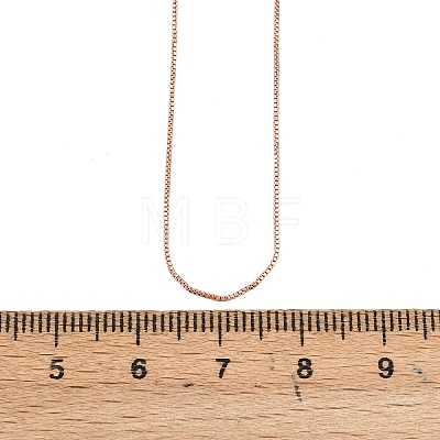 0.8MM Brass Box Chain Adjustable Slider Necklaces KK-H533-09B-RG-1