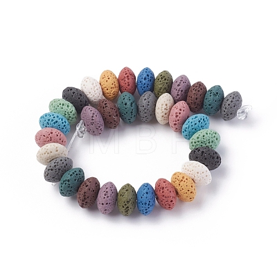Natural Lava Rock Beads Strands G-F671-01B-17-1