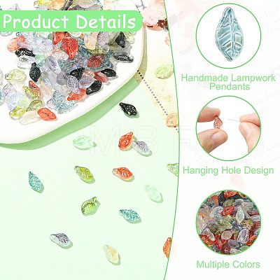 200Pcs Handmade Lampwork Pendants LAMP-CJ0002-88-1