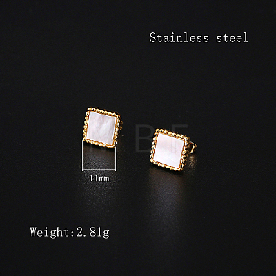 304 Stainless Steel Stud Earrings for Women YH6943-1-1
