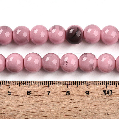 Baking Paint Glass Beads Strands DGLA-N013-10mm-09-1