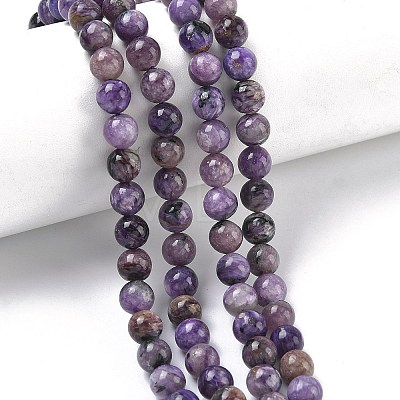 Natural Charoite Beads Strands G-C270-O02-04-1